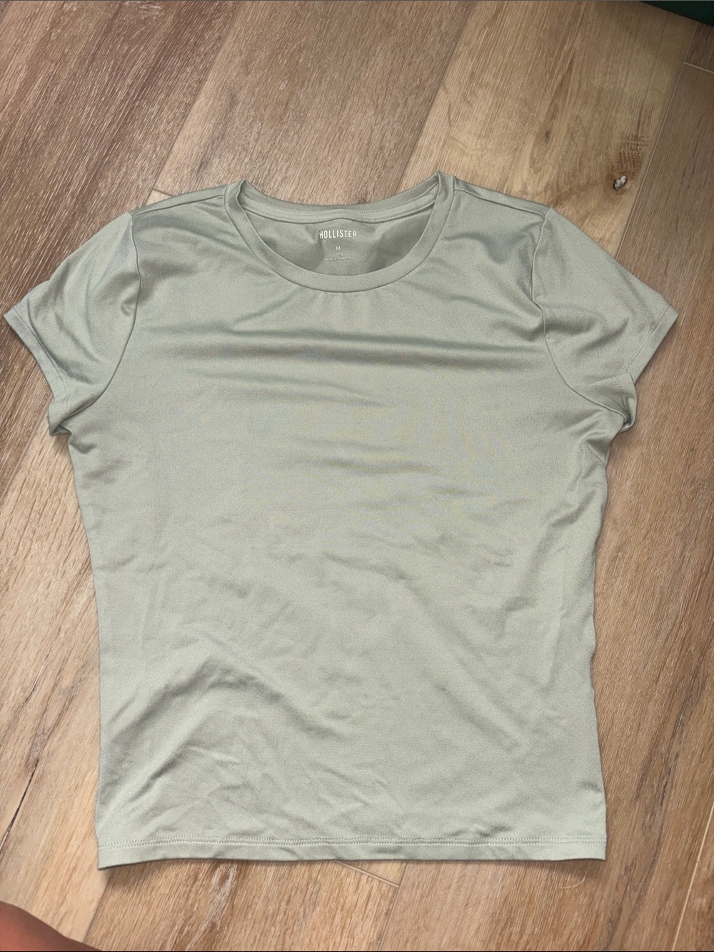Hollister Light Sage Green Short Sleeve Crew Tee